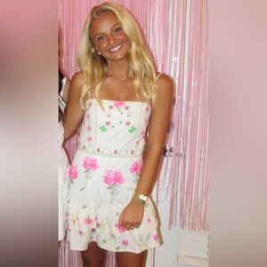 Floral White Mini Dress